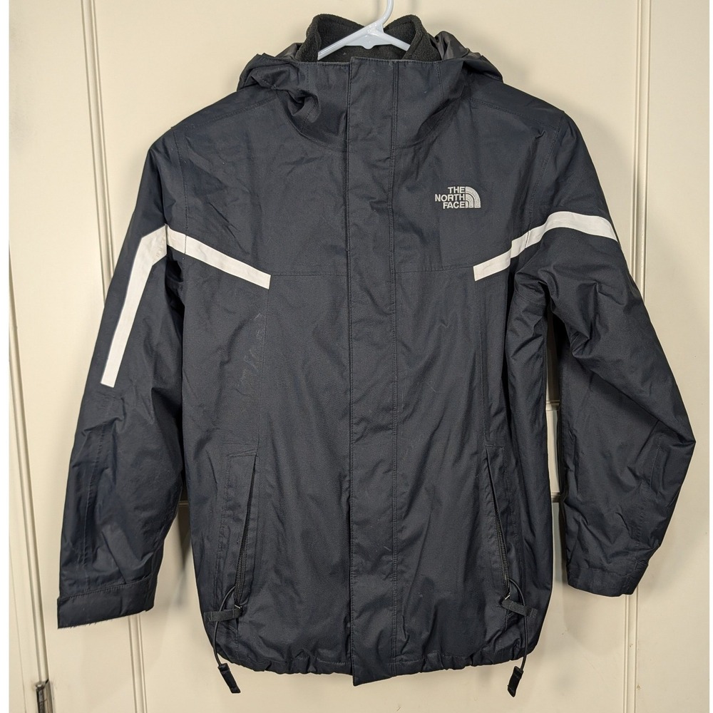 The North Face Boys HyVent 3-in-1 Triclimate Jacket Black Fleece Liner Size M 12